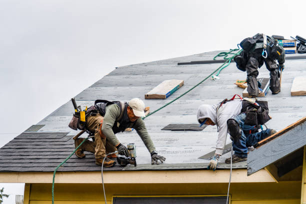 Professional Gutter Installation technician working in Pickett, WI